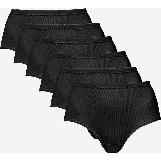 Ribbad trosa i bomull Lisa 6-pack
