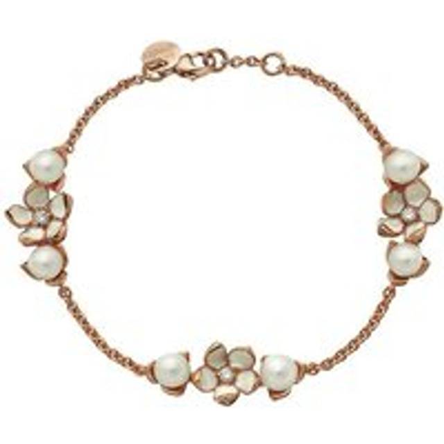 Shaun Leane Cherry Blossom 18ct Rose Gold Plated Sterling Silver Three Flower Bracelet - Rose Gold
