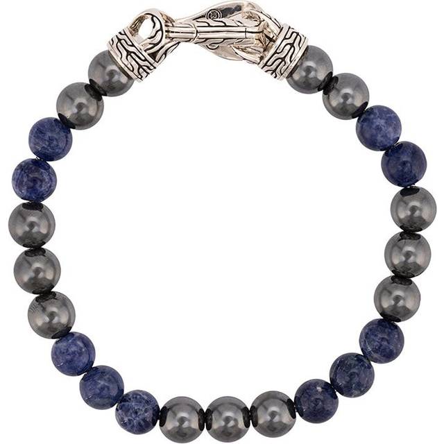 John Hardy - Asli beaded bracelet - men - Sterling Silver/Hematite - S - Blue