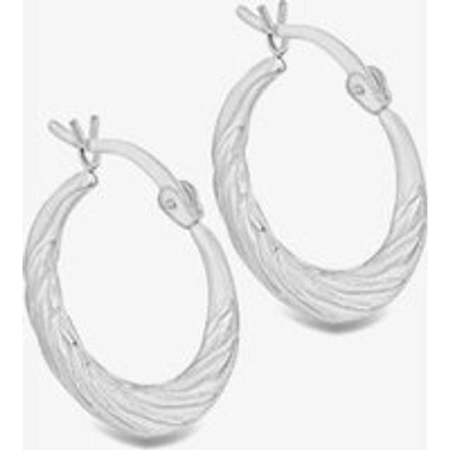 Sterling Silver Rope Effect Creole Earrings 8.53.9569