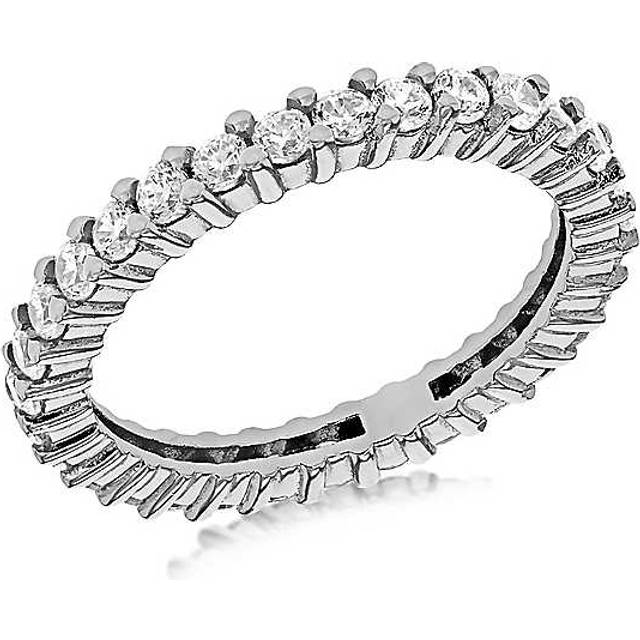 Tuscany Silver Sterling Silver White Cubic Zirconia Claw Set Eternity Ring