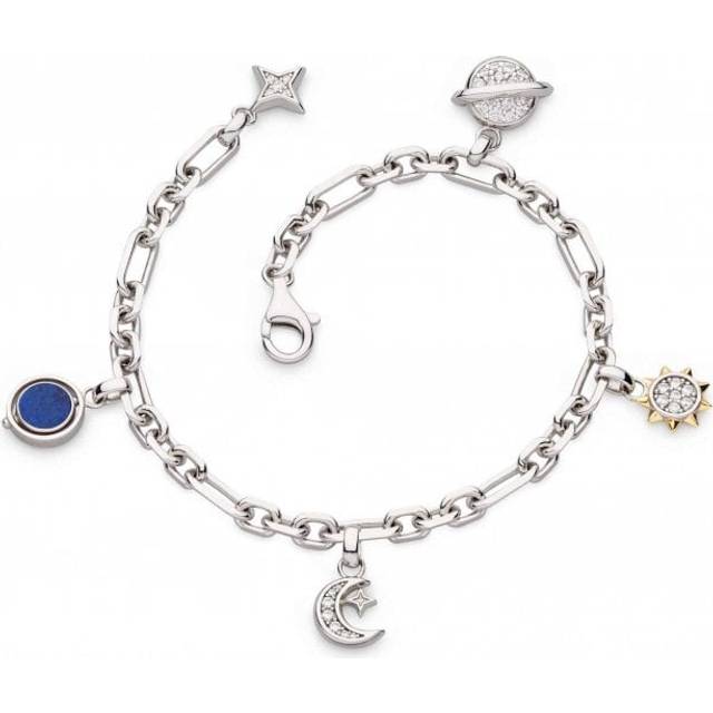 Revival Céleste Lapis Golden Multi Charm Figaro Bracelet 70495GLC