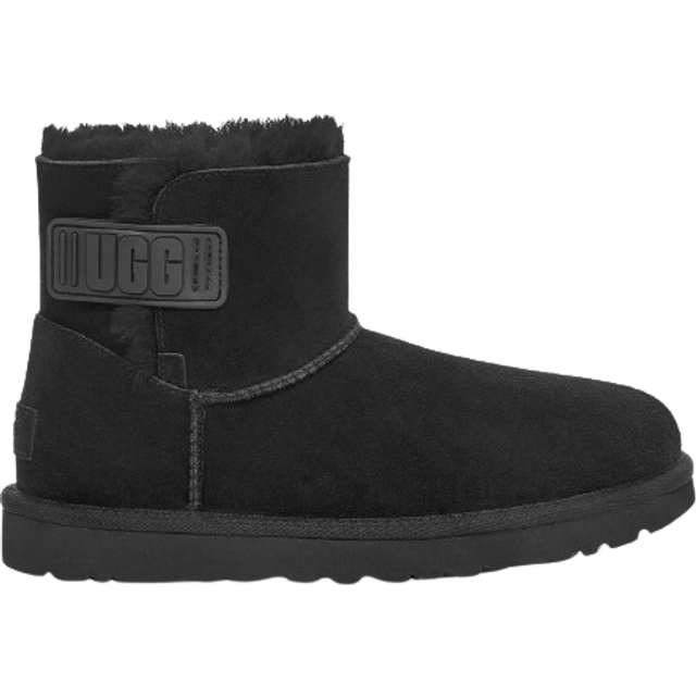 (WMNS) UGG Mini Bailey Graphic Logo Strap Boots 'Black' 1137073-BLK - BLACK - 6