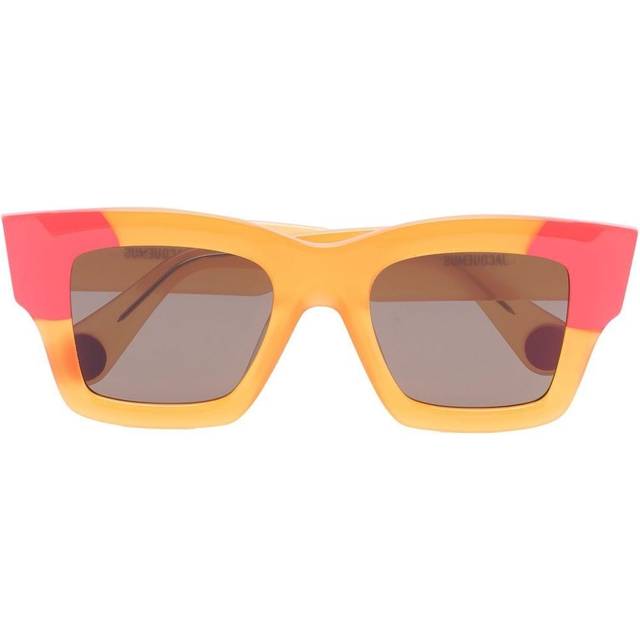 Jacquemus - Baci square-frame sunglasses - women - Acrylic/Acetate - One Size - Orange