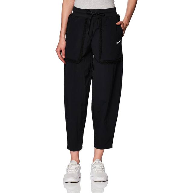 Nike, Byxor, Dam, L, Polyester, Högmidjade byxor Svart/Vit