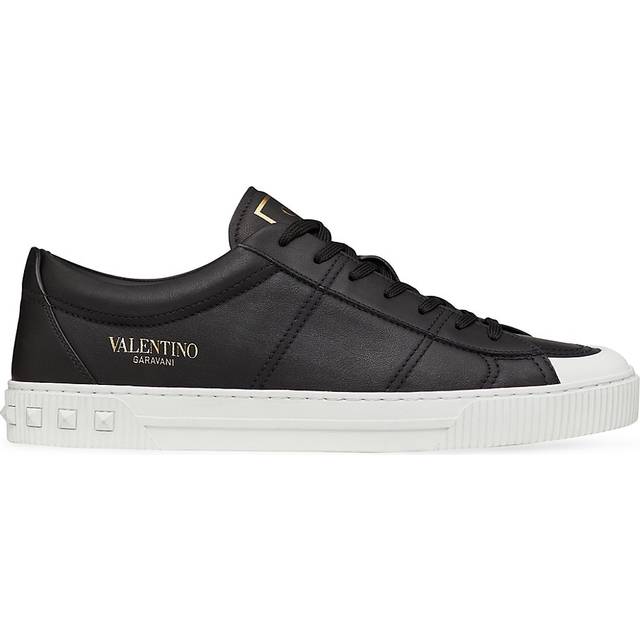 Valentino Garavani Black Cityplanet Calfskin Sneakers - NERO/BIANCO - IT 46