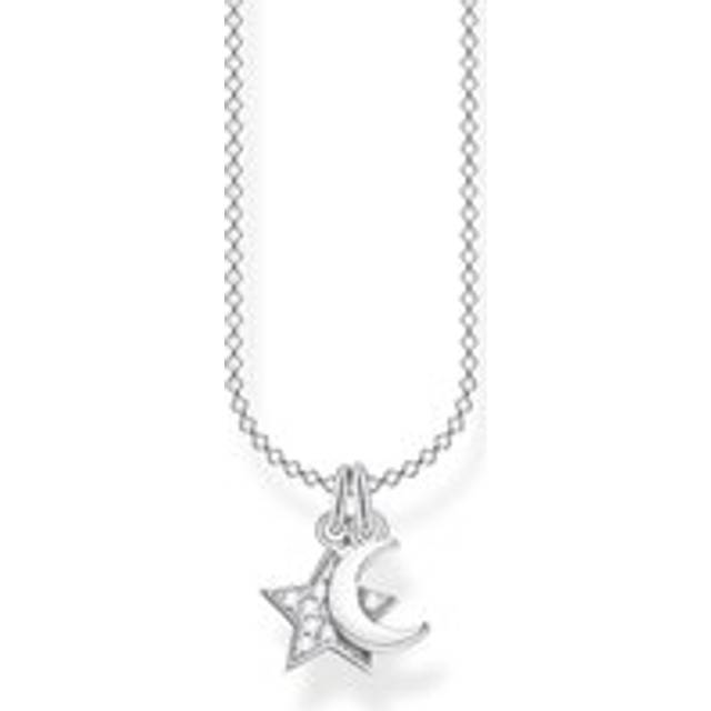 Thomas Sabo Charm Club Sterling Silver Star Moon Necklace - Silver
