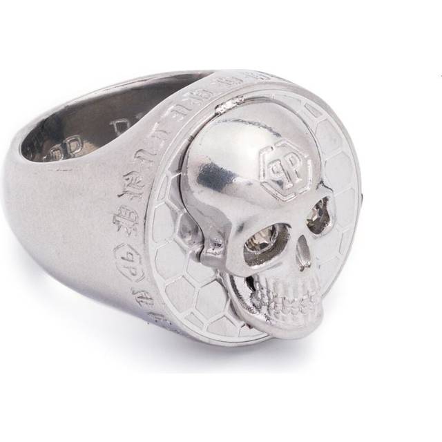 Philipp Plein - 3D skull-motif ring - men - Brass - 64 - Silver