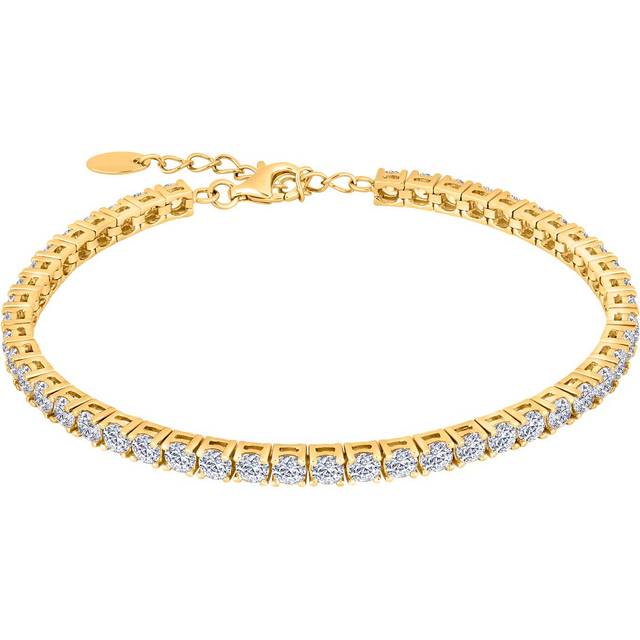 Joanli Nor KarenNor forgyldt tennis armbånd med cubic zirkoner