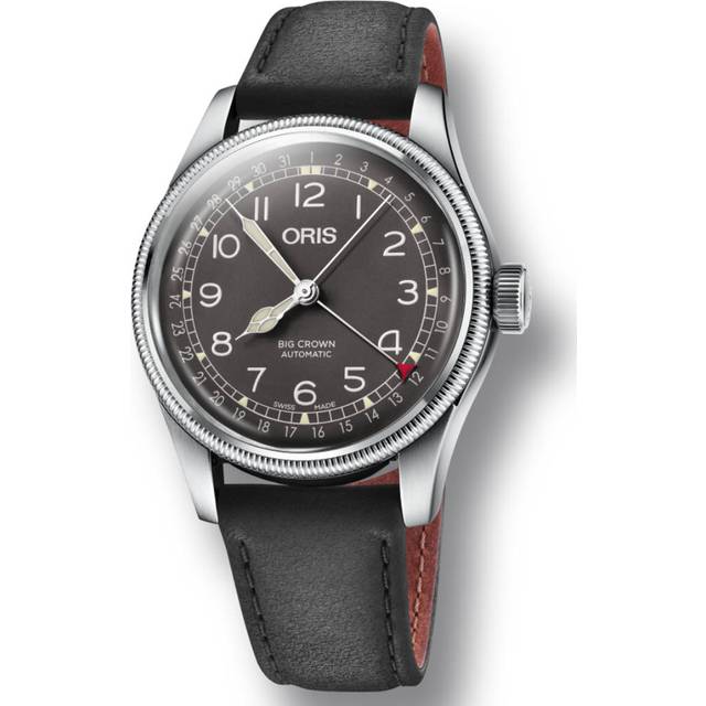 ORIS Big Crown Pointer Day armbåndsur, sort skive med sort rem - 40mm