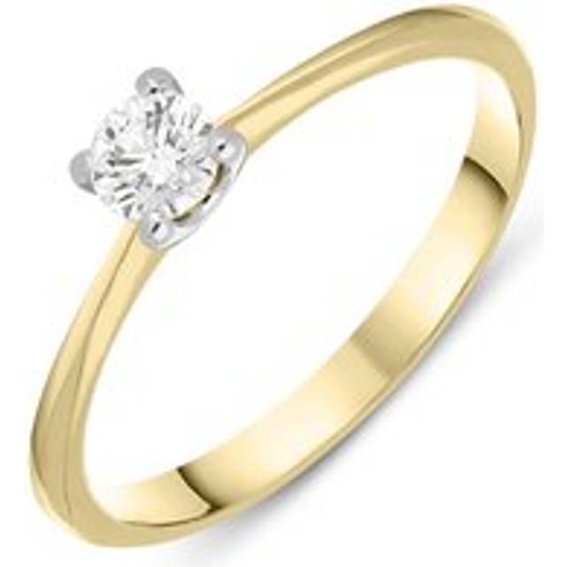 18ct Yellow Gold 0.22ct Diamond Brilliant Cut Solitaire Ring
