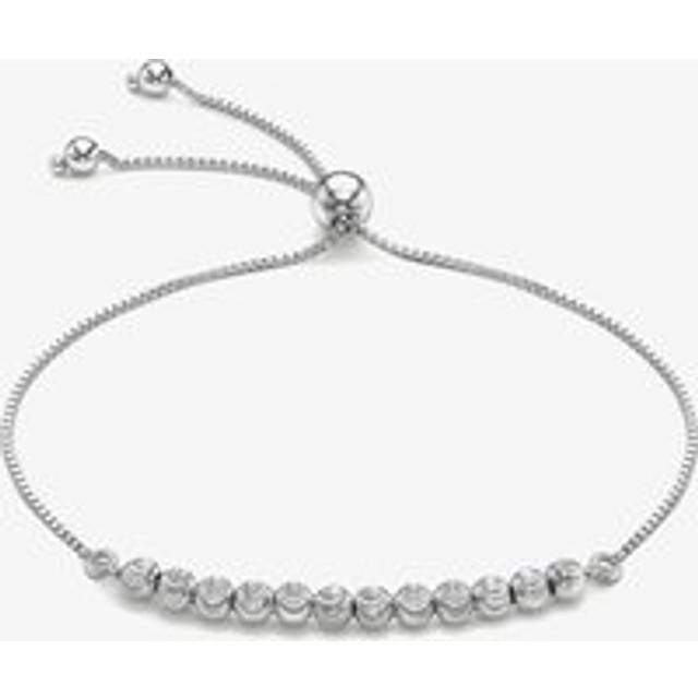 9ct White Gold Adjustable Box Chain Bracelet 5.29.7399 - Silver