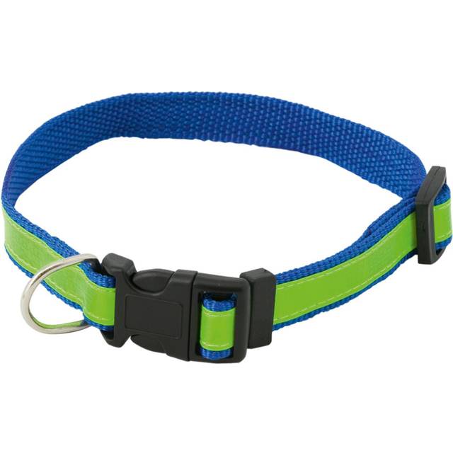 (Blue) Reflective High Vis Dog Collar Adjustable Pet Cat Safety Collars