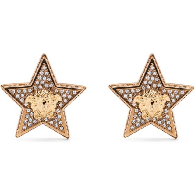 Versace - Medusa Star stud earrings - women - Crystal/Gold Plated Brass - One Size