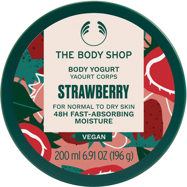 The Body Shop Strawberry Body Yogurt - Instantly Absorbing Hydration from Head to Toe - For Normal to Dry Skin - Vegan - 6.91 oz