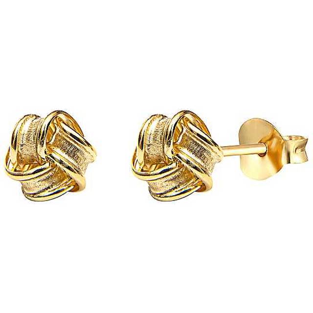 9ct Solid Gold 6 mm Triple Knot Studs