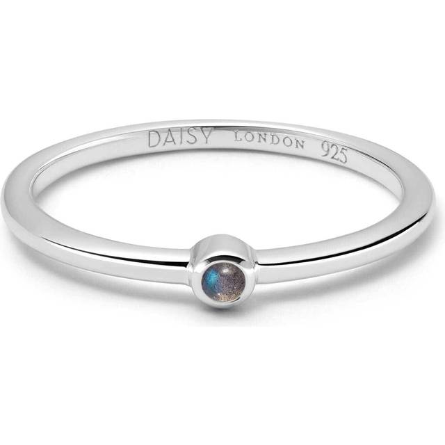 Labradorite Healing Stone Sterling Silver Ring HR1007_SLV / Size S