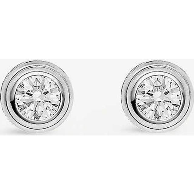 White Gold and Diamond Cartier d'Amour Earrings - One size