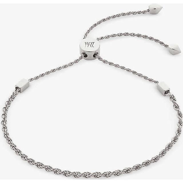 Monica Vinader Womens Silver Corda Recycled Sterling Friendship Bracelet 1size - SILVER