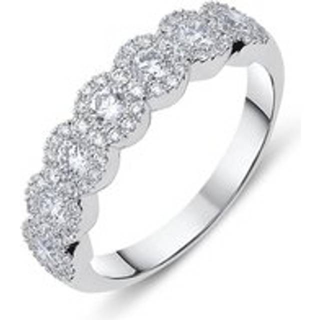 18ct White Gold 1.18ct Diamond Brilliant Cut Cluster Ring