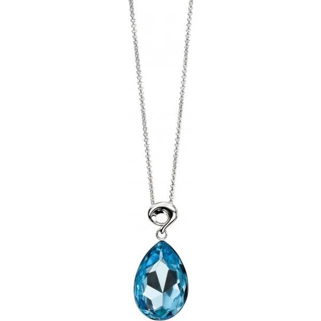 Elements Silver Aquamarine Swarovski Crystal Pendant With Fancy Bale P3215TZ364N192