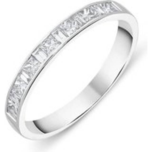 18ct White Gold 0.51ct Diamond Channel Set Half Eternity Ring