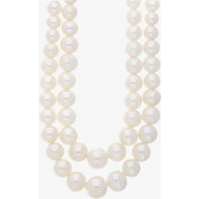 9ct Yellow Gold Two Strand Graduated Freshwater Pearl Necklace POZ827SD/FW