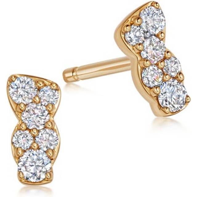 Solid Gold Asteri Natural Diamond Bar Studs