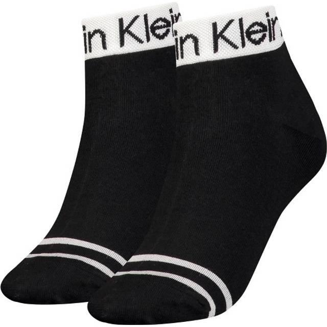Calvin Klein damstrumpor (2-pack), svart, one size