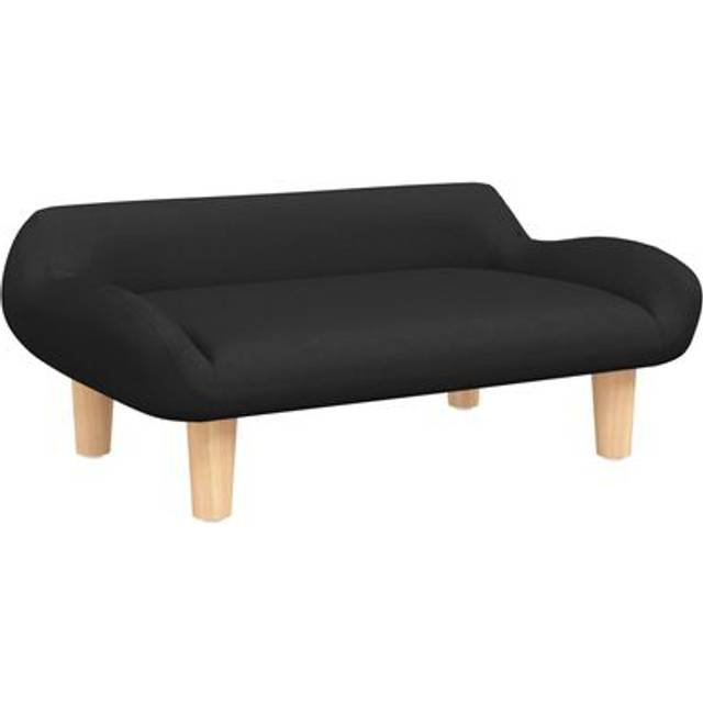 Barnsoffa svart 70x40x24 cm tyg