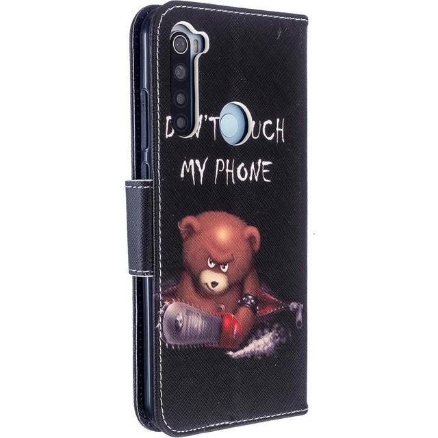 Xiaomi Redmi Note 8t läderplånbok - rör inte min telefonbjörn