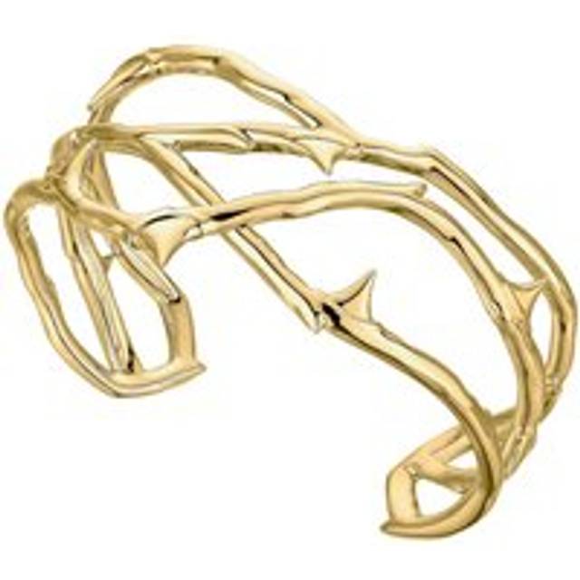 Shaun Leane Rose Thorn 18ct Yellow Gold Plated Sterling Silver Small Cuff Bangle - Gold