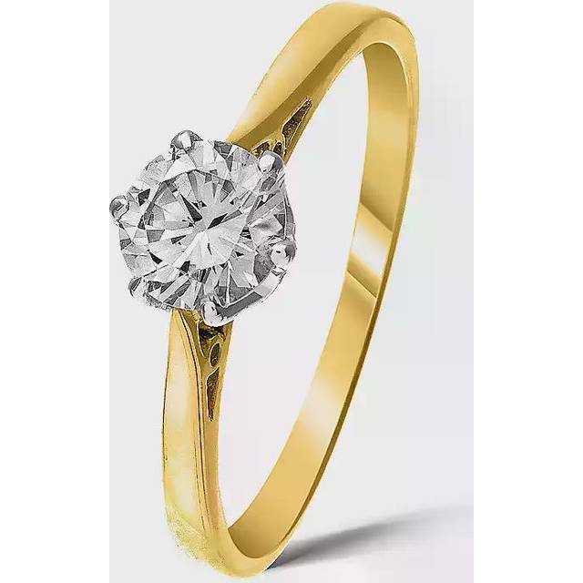 9ct Yellow Gold 0.50ct Diamond Solitare Ring