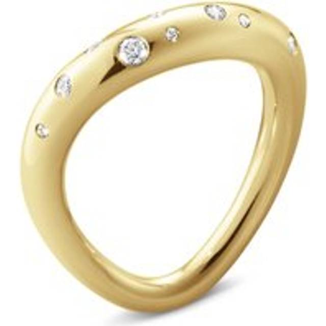 Georg Jensen Offspring 18ct Yellow Gold 0.14ct Diamond Ring