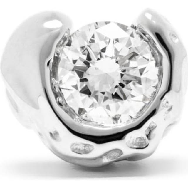 Maria Black - 14kt white gold Melted diamond stud earring - women - 14kt White Gold/Diamond - One Size - Silver