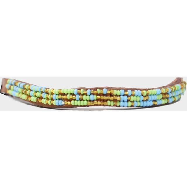 Leather Beaded Bracelet | Sea Green