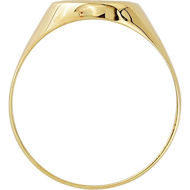 Revere Mens 9ct Yellow Gold Plain Signet Ring - Q