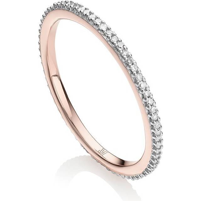 Monica Vinader - Skinny Eternity Diamond ring - women - Diamond/18kt Rose Gold Vermeil - N - Silver