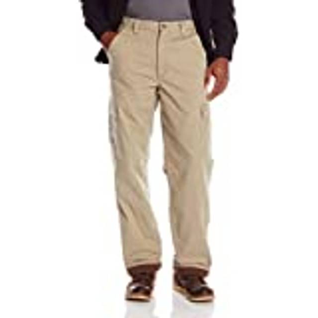 Wrangler Authentics Men's Fleece Lined Cargo Pant  British Khaki Twill  36W x 34L