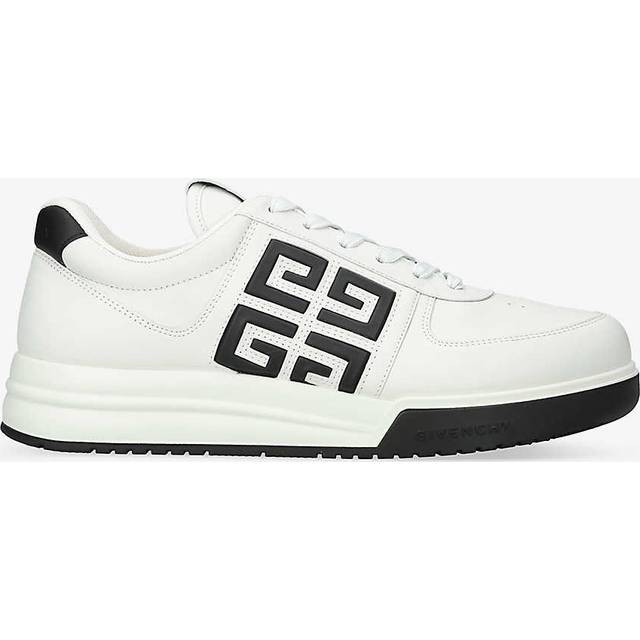 Givenchy Mens White/blk G4 Brand-embellished Leather Low-top Trainers Eur 46 / 12 Uk Men - WHITE/BLK