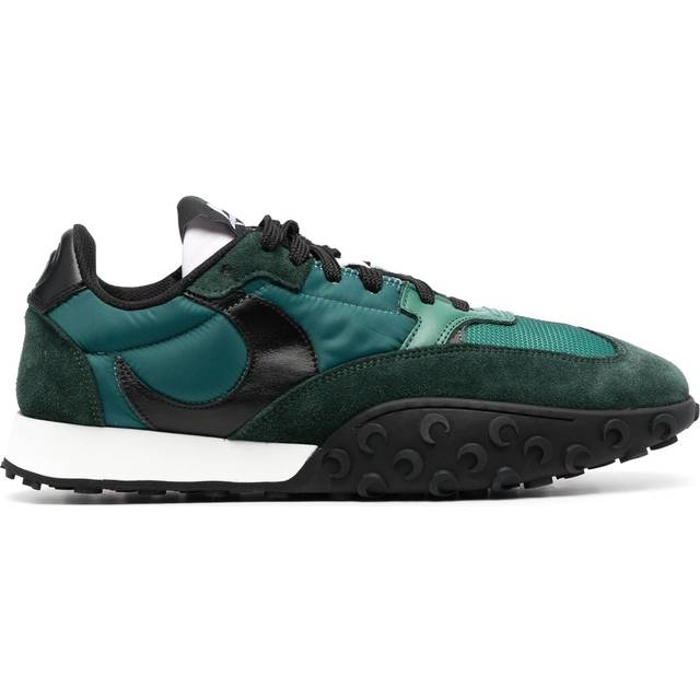Marine Serre - MS-Rise 22 low-top sneakers - unisex - Calf Leather/Recycled Polyester/Recycled Polyester/Calf Suede/Recycled Rubber - 44 - Green