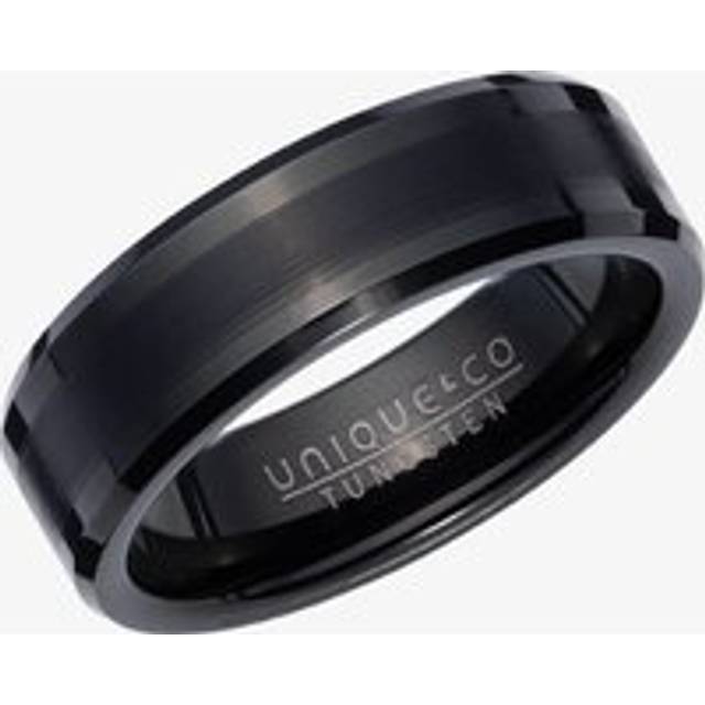 Unique Mens Black Tungsten 7mm Ring TUR-134-66