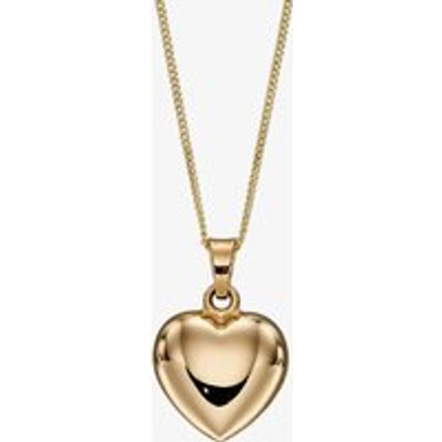 9ct Yellow Gold Polished 3D Heart Necklace GP2261