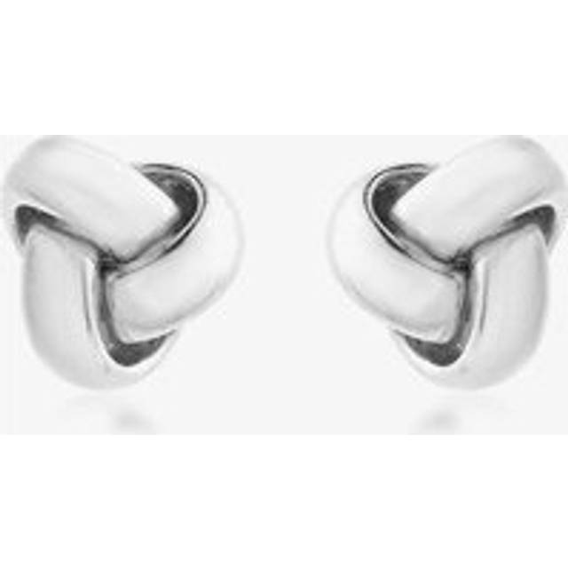 9ct White Gold Tiny Triple Knot Earrings 5.55.6239 - Silver