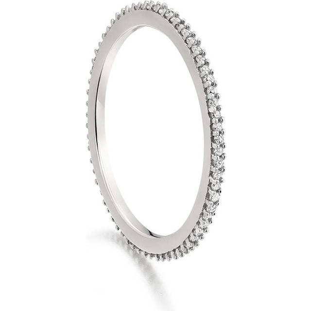 Monica Vinader - Skinny Eternity Diamond ring - women - Diamond/Sterling Silver - M