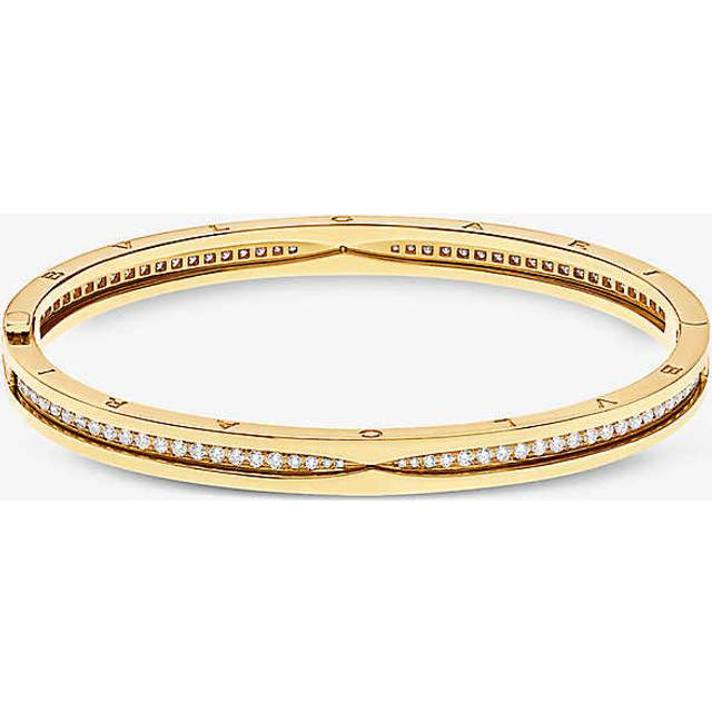 Bvlgari Womens Yellow Gold B.zero1 18ct Yellow-gold and 0.87ct Diamond Bangle Bracelet S/m - YELLOW GOLD