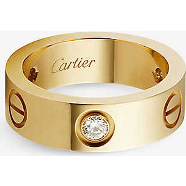 Cartier Womens Yellow Gold Love 18ct and 3 Brilliant-cut Diamond Ring 64mm - YELLOW GOLD