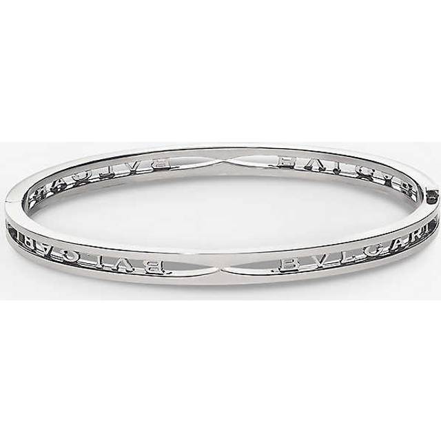 Bvlgari Womens White Gold B.zero1 18ct White-gold Bangle Bracelet Xl - WHITE GOLD