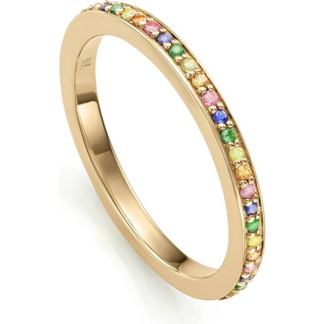 Monica Vinader - skinny sapphire eternity ring - women - Tsavorite/18kt Gold Vermeil/Pink Sapphire/Blue Sapphire/Orange Sapphire/Yellow Sapphire - M