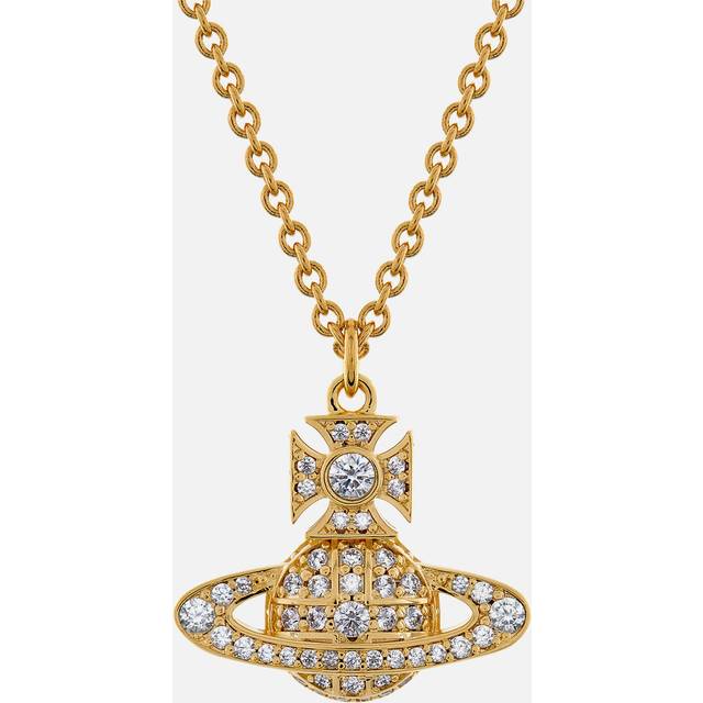 Vivienne Westwood Jewellery Womens Gold / White Cz Carmela Brass and Cubic Zirconia Necklace